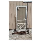 Screen Door, Rake, Iron Sections