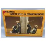 Emmett Kelly Jr Ceramic Bookend Set