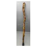 Black Diamond Willow Walking Stick Signed JRH