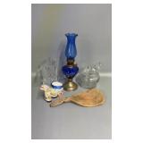 Blue Mini Lamp, Chipped Donkey Dish