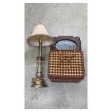 Modern Lamp, Mirror, Picinic Basket