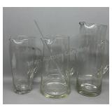 3 Glass Martini Pitchers