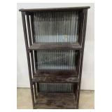 Neat Old Painted Shelf w/ Tin Back