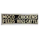 MOCO Feeds For Chickens Cattle & Hogs Metal Sign