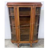 Cherry Curved Glass China Cabinet