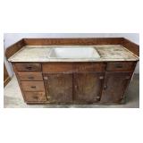 6Ft Old Dry Sink - Cast Iron Sink - Country