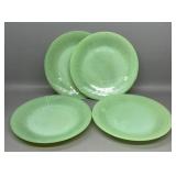 4 Fire King Jadeite 9in Plates
