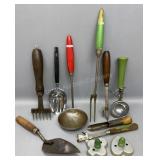 Colored Handle Utensils, Gilchrist Ice Pick,
