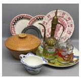 Lidded Dish, Coke Plates, Garfield Plates