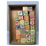 Box Full of Wooden Blocks