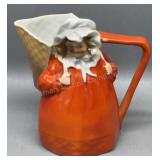 Royal Bayreuth Creamer Lady w/ Basket 3 1/2in