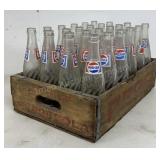 Wooden Pepsi Crate With Bottles