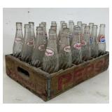 Wooden Pepsi Crate With Bottles