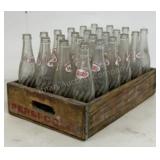 Wooden Pepsi Crate With Bottles