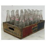 Wooden Pepsi Crate With Bottles