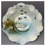Beautiful Barn Swallow & Water Lilly Prussia Mold