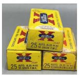 Approx 120 Rds Western 25 Auto 50Gr