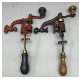 Two antique shell crimpers