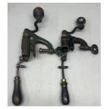 Two antique shell crimpers