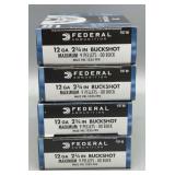 4x Federal 12Ga 2 3/4in 00 Buckshot 5 Rds/Box