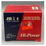 Federal 410Ga 3in 4 Shot 25 Rds/Box