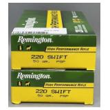 2x Remington 220 Swift 20 Rds/Box 50Gr PSP