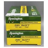 2x Remington 220 Swift 20 Rds/Box 50Gr PSP