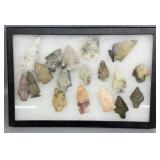 Riker Case Full of Indian Artifacts Various