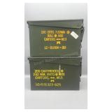 Two 7.62 style ammo cans