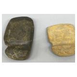 2 Indian Axes/Tomahawks - Largest 4 1/4in -