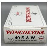 Winchester 40 S&W 50 Rds/Box 180Gr FMJ