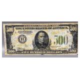 1934 $500 Federal Reserve Note - Christmas