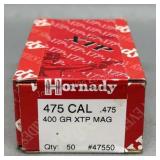 Hornady 475 Cal 400 Gr XTP Mag 50 Ct