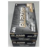 2x Blazer 9mm Luger 50rds/box