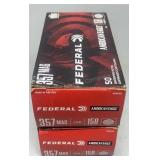2x Federal 357mag 50rds/box