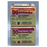2x Hornady 22 Hornet 25 Rds/Box 35 Gr V-Max