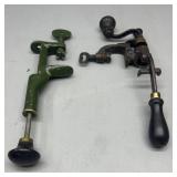 Two antique shell crimpers