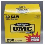 Remington 40 S&W 250 Rds 180 Gr