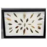 Indian Artifacts Feather Like Points in 8x12 Case