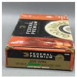 Federal 308 Win 20 Rds/Box 168Gr BTHP