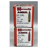 Hornady A-Max 22 Cal 52Gr A-Max Bullets 200 Ct