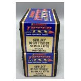 Barnes TSX 6mm 80Gr TTSX 100 Bullets