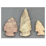 3 Indian Artifacts - Howard Cty Find - 3in