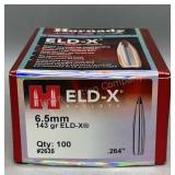 Hornady 6.5mm 143Gr ELD-X 100ct Bullets