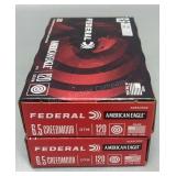 2x Federal 6.5 creedmoor 20rds/box