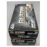2x Blazer 9mm Luger 50rds/box