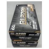 2x Blazer 9mm Luger 50rds/box