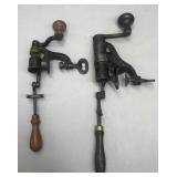 Two antique shot gun shell crimpers