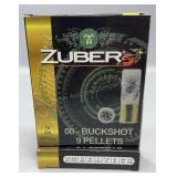 2x Zuber 12 Ga 00 Buckshot 10 Rds/Box