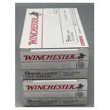 2x Winchester 9mm Luger 50rds/box